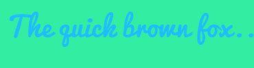 Image with Font Color 1FBCFF and Background Color 32EDA2